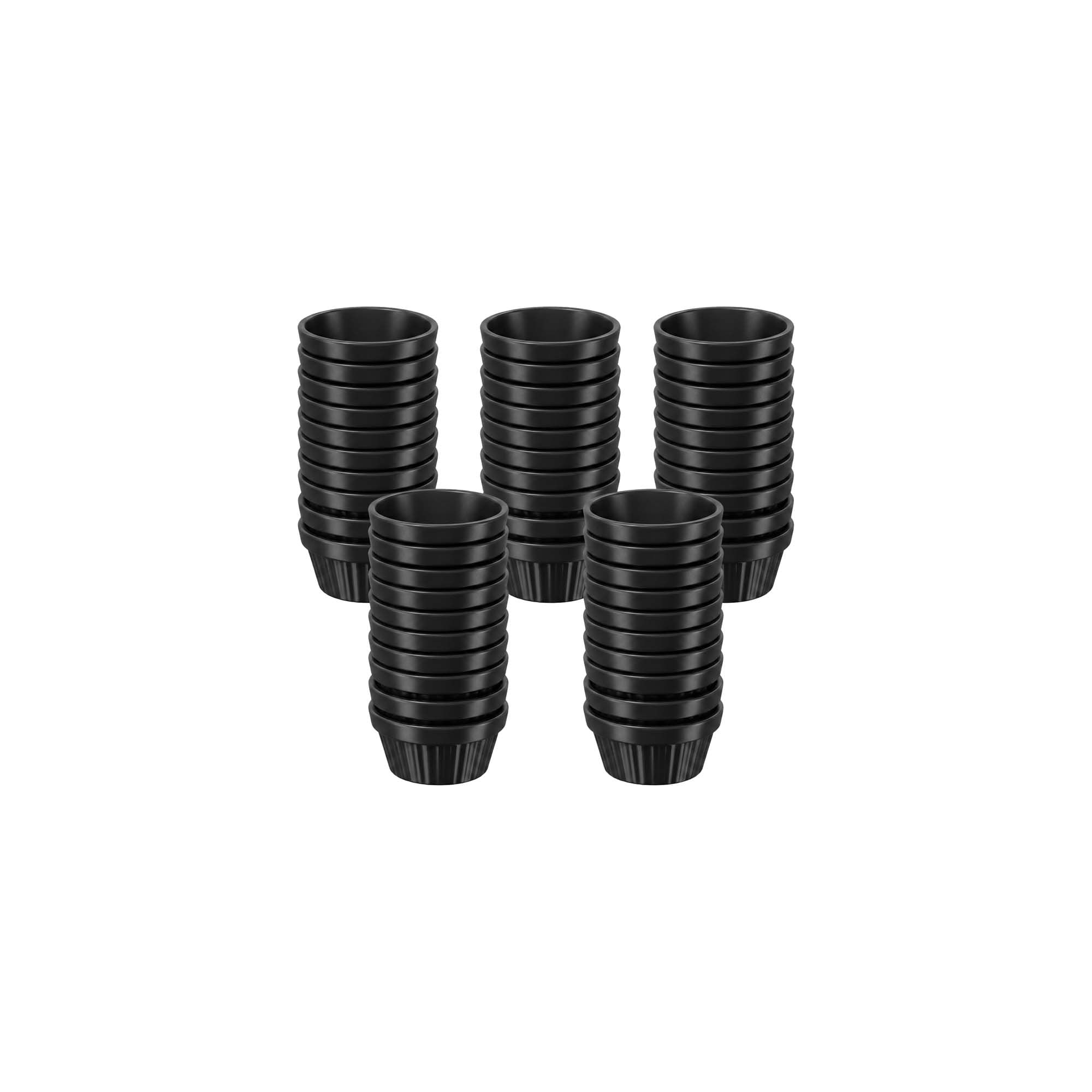 Kit 50 Ramekins Coza Uno 60ml Preto
